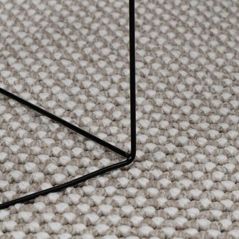 Vloerkleed Vierkant LUGO Cr&egrave;me en Taupe 120 x 120 cm Polyester 6