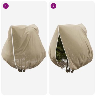 Plantenbeschermhoes 3 pcs Beige 2 x 2,36 m 9