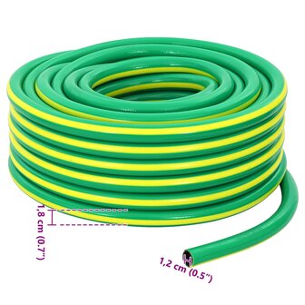 Tuinslang 5-Lags Groen en Geel 1 / 2&amp;apos;&amp;apos; 50 m PVC 6