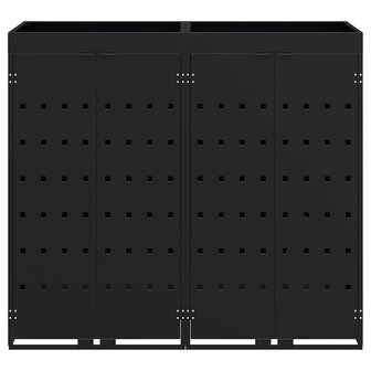 Containerberging voor 2 bakken Zwart 136 x 77,5 x 121,5 cm 7