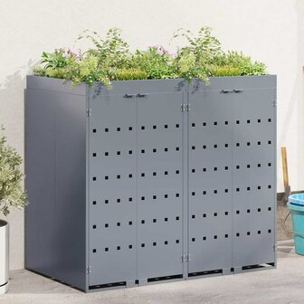 Containerberging voor 2 bakken Lichtgrijs 1