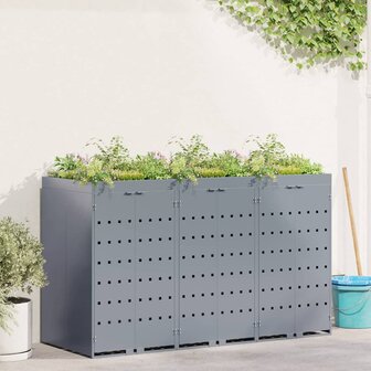 Containerberging voor 3 bakken Lichtgrijs 1
