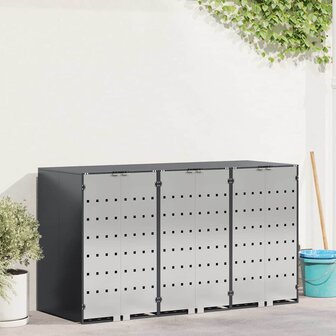 Containerberging voor 3 bakken Antraciet 340 x 77.5 x 115.5 cm 1