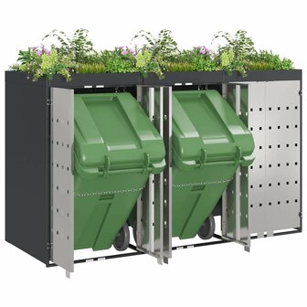 Containerberging voor 3 bakken Antraciet 340 x 77.5 x 115.5 cm 3