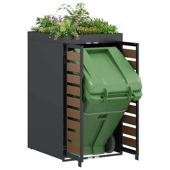 Afvalcontaineropslag met plantenbakdak voor 240L container 3