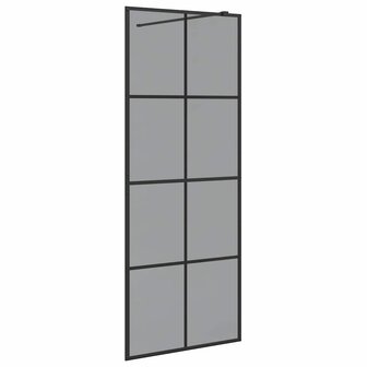 Inloopdouchewand Zwart 80 x 195 cm gehard glas 2