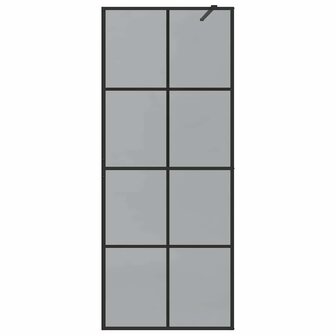 Inloopdouchewand Zwart 80 x 195 cm gehard glas 4