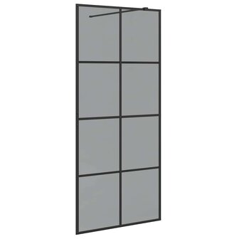 Inloopdouchewand Zwart 90 x 195 cm gehard glas 2