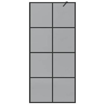 Inloopdouchewand Zwart 90 x 195 cm gehard glas 4