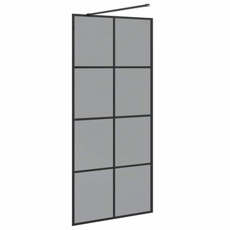 Inloopdouchewand Zwart 90 x 195 cm gehard glas 6