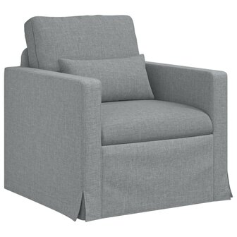 Bankstel 2 pcs Lichtgrijs 139 x 78 x 80 cm Stof 4