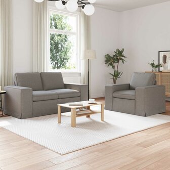 Bankstel 2 pcs Taupe 182 x 80 x 82 cm Stof 1