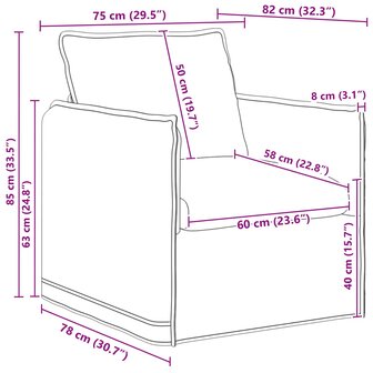 Bankstel 2 pcs Taupe 196 x 82 x 85 cm Stof 9