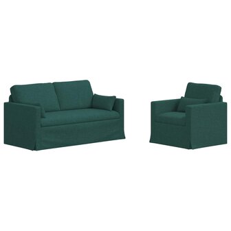 Bankstel 2 pcs Donkergroen 158 x 78 x 80 cm Stof 2