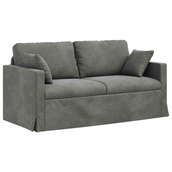 Bankstel 2 pcs Donkergrijs 158 x 78 x 80 cm Fluweel 5