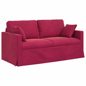 Bankstel 2 pcs Wijnrood 158 x 78 x 80 cm Fluweel 5