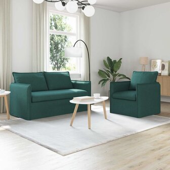 Bankstel 2 pcs Donkergroen 196 x 82 x 85 cm Stof 1