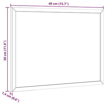 Krijtbord met massief grenenhouten frame 40x30 cm zwart 7