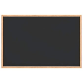Krijtbord met massief grenenhouten frame zwart 60x40 cm 3