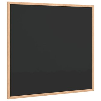 Krijtbord met massief grenenhouten frame zwart 60x55 cm 2