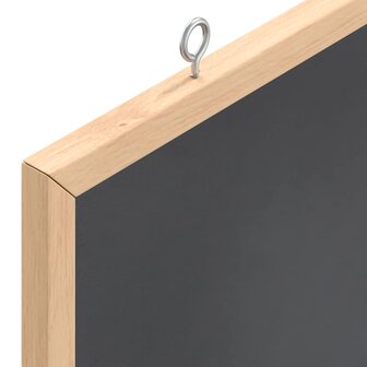 Krijtbord met massief grenenhouten frame zwart 100x55 cm 6