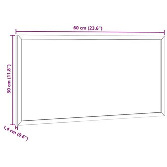 Magnetisch whiteboard met massief grenenhouten frame 60x30 cm 7