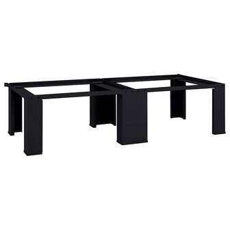 Wasmachineverhoger 2 pcs Zwart 127 x 54,5 x 32,5 cm Staal 1