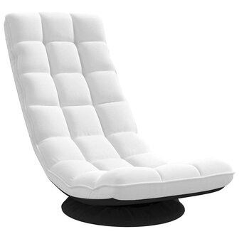 Vloerstoel draaibaar 70x51x79 cm stof wit 2