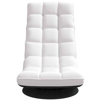 Vloerstoel draaibaar 70x51x79 cm stof wit 4