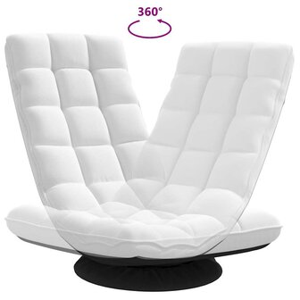 Vloerstoel draaibaar 70x51x79 cm stof wit 7