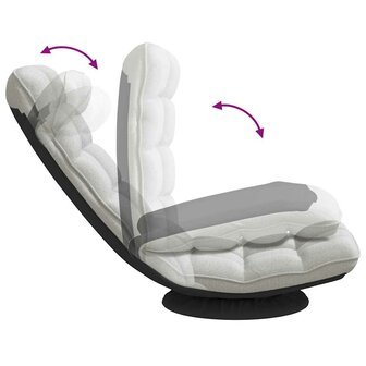 Vloerstoel draaibaar 70x51x79 cm stof wolkengrijs 8