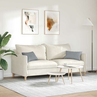 Sofa Kussens 2 stuks Lichtgrijs 50 x 30 cm Stof 4