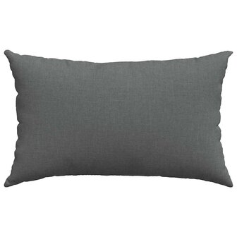 Sofa Kussens 2 pcs Donkergrijs 50 x 30 cm Stof 6