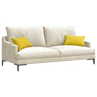 Sofa Kussens 2 pcs Lichtgeel 50 x 30 cm Stof 3