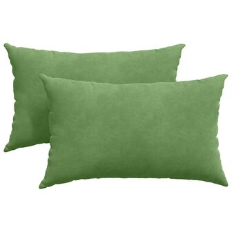 Sofa Kussens 2 stuks Lichtgroen 50 x 30 cm Cordstof 2