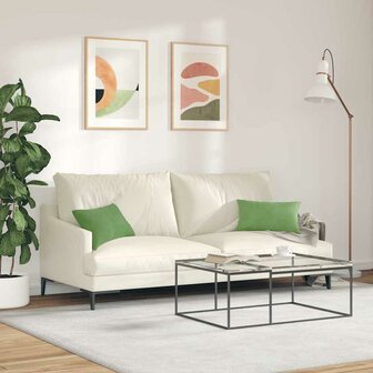Sofa Kussens 2 stuks Lichtgroen 50 x 30 cm Cordstof 4