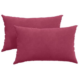 Sofa Kussens 2 stuks Wijnrood 50 x 30 cm Cordstof 2