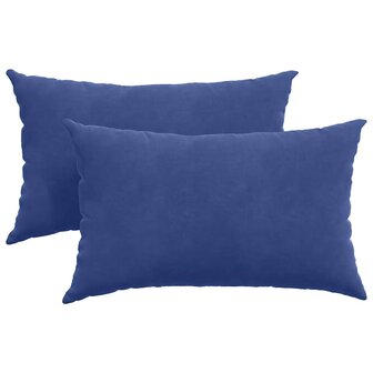 Sofa Kussens 2 stuks Politieblauw 50 x 30 cm Cordstof 2