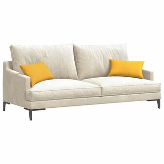 Sofa Kussens 2 stuks Lichtgeel 50 x 30 cm Cordstof 3