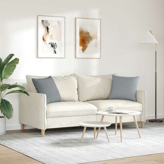 Sofa Kussens 2 pcs Lichtgrijs 45 x 45 cm Stof 4