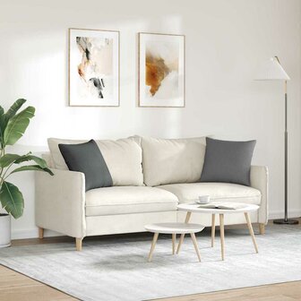 Sofa Kussens 2 pcs Donkergrijs 45 x 45 cm Stof 4