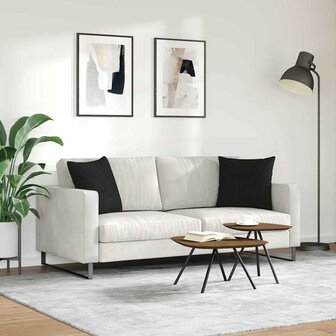 Sofa Kussens 2 pcs Zwart 45 x 45 cm Stof 4