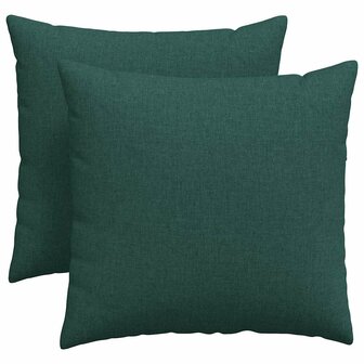 Sofa Kussens 2 pcs Donkergroen 45 x 45 cm Stof 2