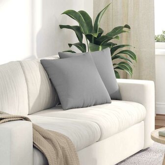 Sofa Kussens 2 pcs Wolkengrijs 45 x 45 cm Stof 1
