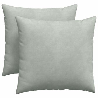 Sofa Kussens 2 stuks Lichtgrijs 45 x 45 cm Cordstof 2
