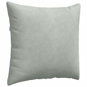 Sofa Kussens 2 stuks Lichtgrijs 45 x 45 cm Cordstof 5