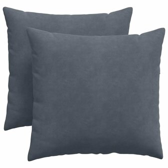 Sofa Kussens 2 stuks Donkergrijs 45 x 45 cm Cordstof 2