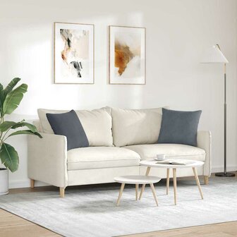 Sofa Kussens 2 stuks Donkergrijs 45 x 45 cm Cordstof 4