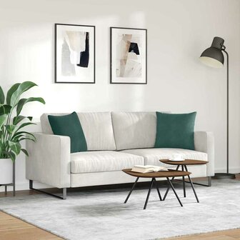Sofa Kussens 2 stuks Donkergroen 45 x 45 cm Cordstof 4