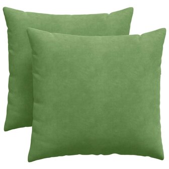 Sofa Kussens 2 stuks Lichtgroen 45 x 45 cm Cordstof 2